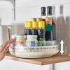 Plastic Spice Storage Tray Large Capacity Turntable Organizer Cosmetic Storage Box  Kitchen