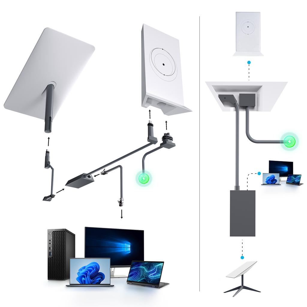 Adapter Ethernet Starlink do anteny satelitarnej Internet satelitarny V2 Zestaw Powerline do przewodowej sieci zewnętrznej GEN2 Adapter Ethernet