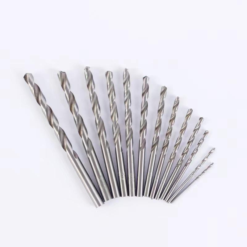 13 Pieces HSS Twist Drill Set Straight Shank Twist Drill Woodworking Drill Bit Titanium-plated Twist Drill Set