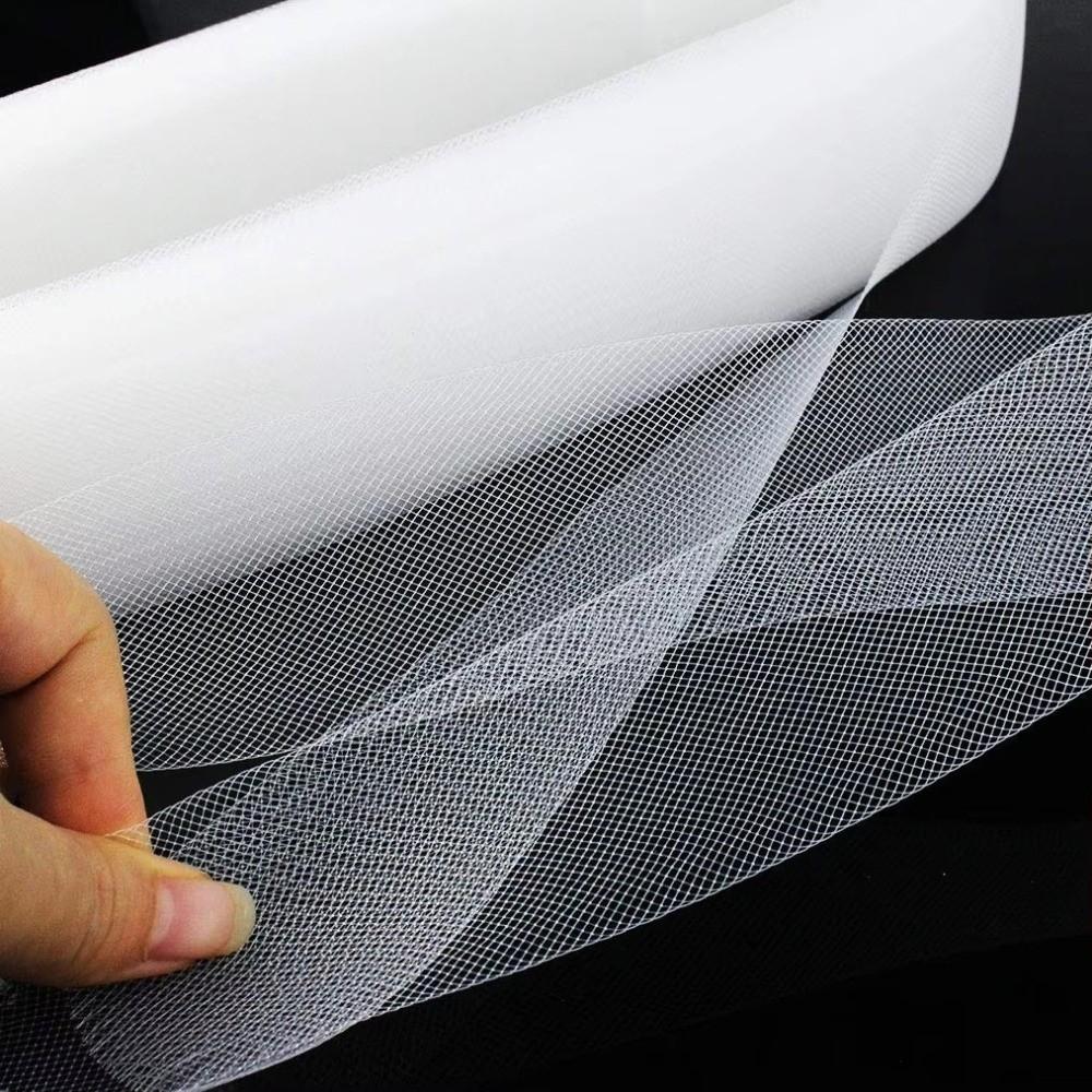 DIY Horsehair Braid Width 2/2.5/3/4/5/6/7cm Stiff Polyester Boning Transparent 50 Yards Gowns Shaping Trimming Accessories