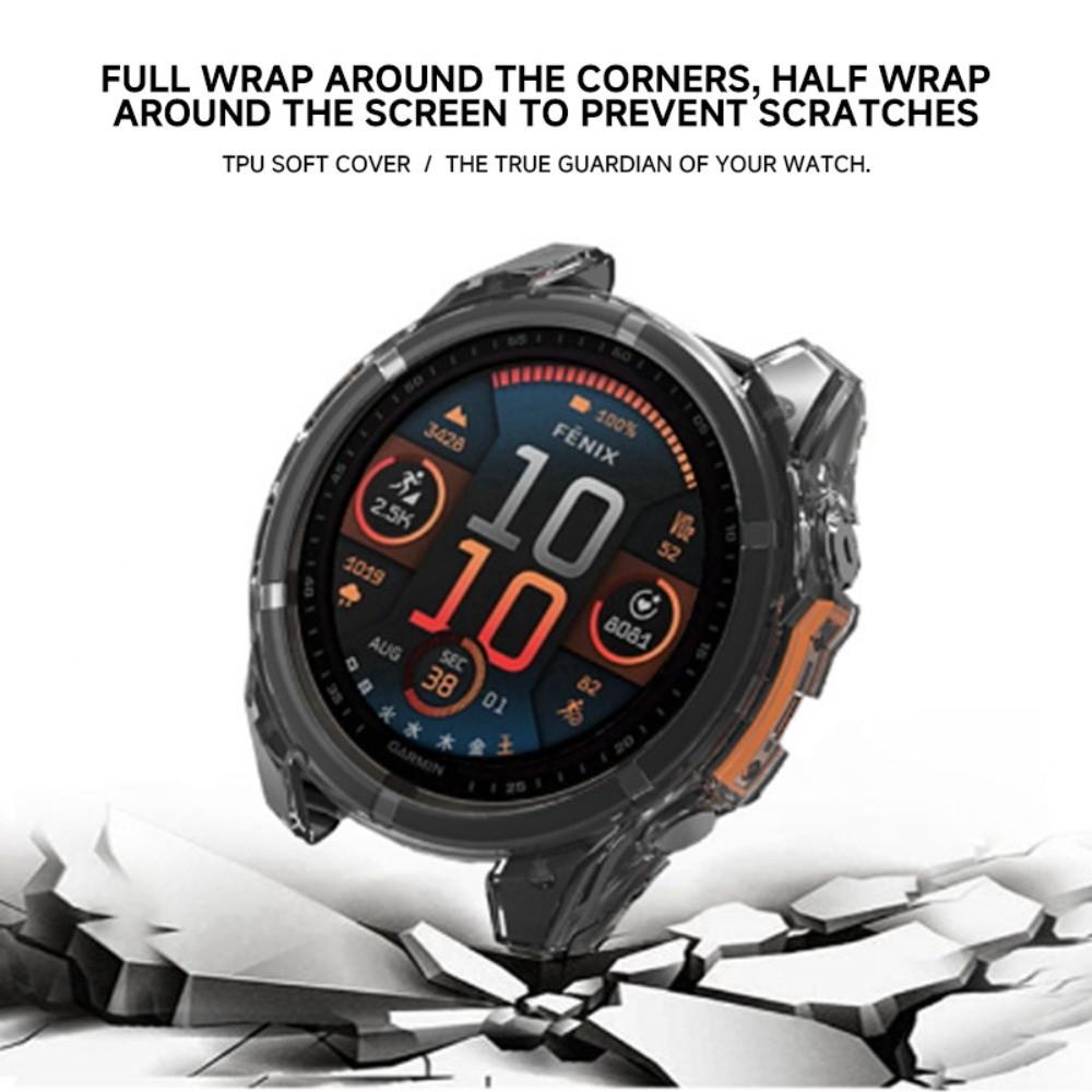 Etui til Garmin Fenix 8 43mm 47mm 51mm AMOLED SOLAR Mykt TPU-deksel Beskytter Anti-ripe Støtfanger Beskyttelsesetui Tilbehør