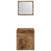 2 Piece Bathroom Furniture Set Rustic Wood Look Engineered Wood