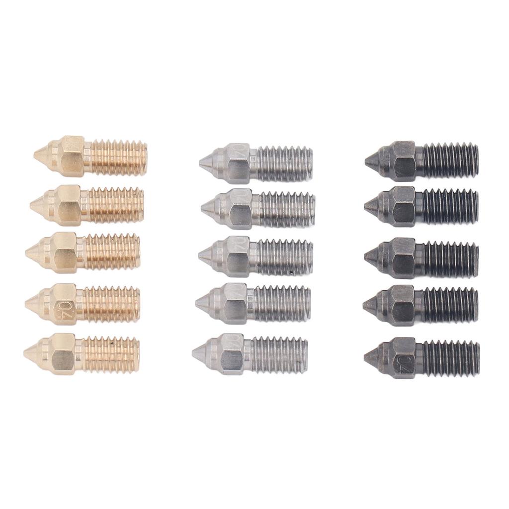 0.4mm 3D Printer Nozzle Kit Brass Hardened Steel Stainless Steel High Flow Extruder Nozzles for Nept