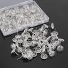 Clear Thumb Tacks Standard Push Pins with Steel Points Transparent Plastic Heads for Bulletin Boards Crafts Office Supplies
