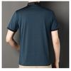 Herren Kurzarm Poloshirt Kontrastkragen Gestreiftes Muster Atmungsaktiv Lässig Business Oberteile