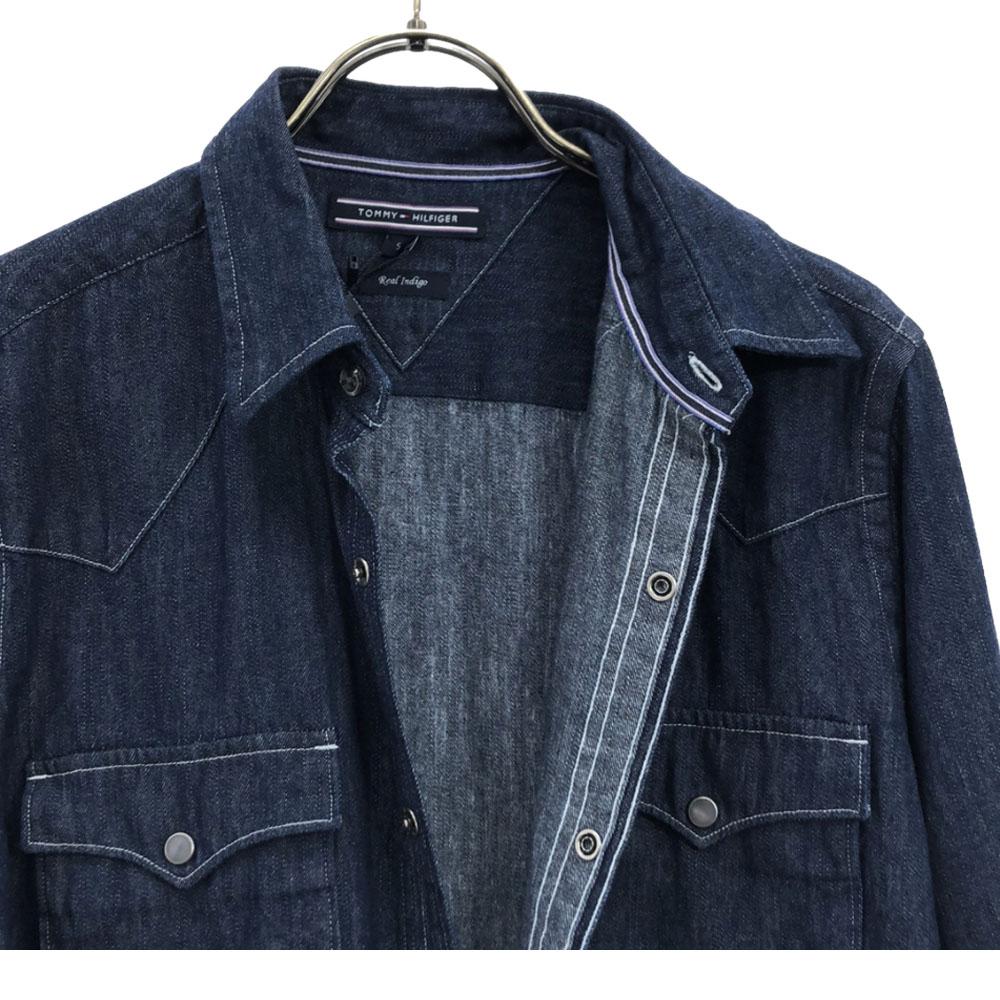 Unused TOMMY HILFIGER Long Sleeve Denim Western Shirt S Tagged Men's Used