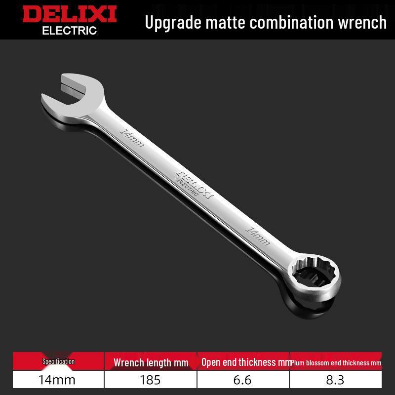 Delixi No. 10-13 Open-End Box-End Double-Ended Wrench Set
