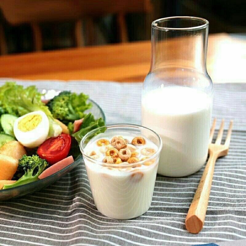 Nordic Transparent Glass Water Bottle with Cups – Heat-Resistant Juice Pitcher Set for Home or Office