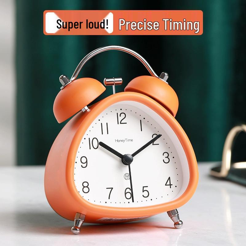 Retro Nordic Drop-proof Triangle Alarm Clock for Boys and Students