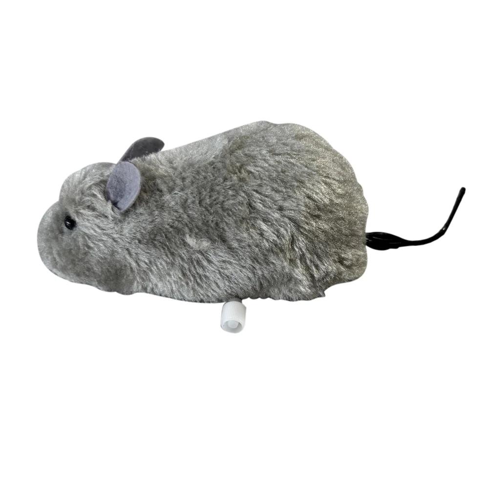 Mechanical Motion Rat Toys Running Movable Pet Plush Multi Color Clockwork Spring Mouse Interactive Cat Training Toys