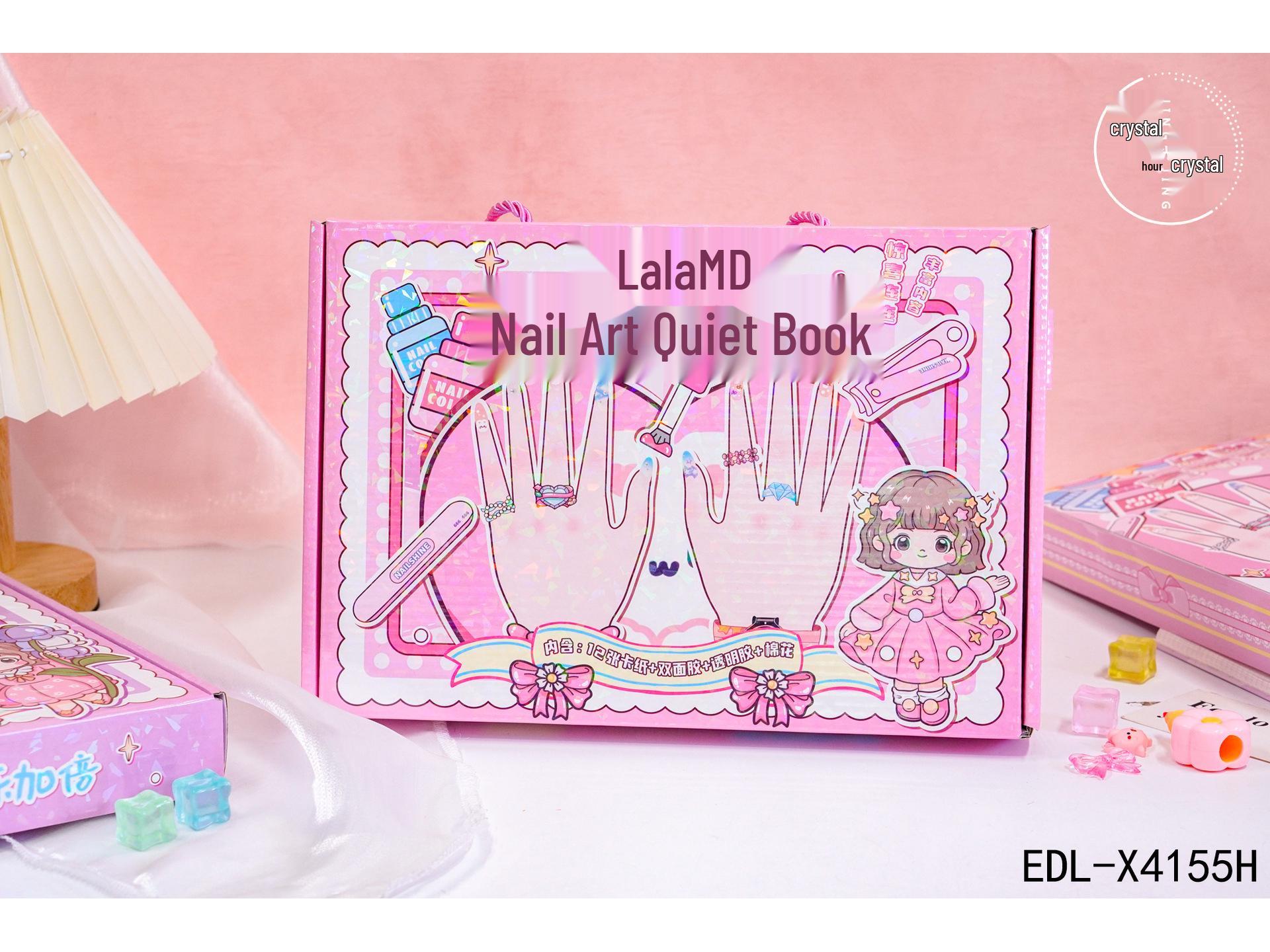 

Дора ми Ручная работа Милый мультяшный маникюр Тихая книга: Развивающая игрушка «Сделай сам» для детей розовый