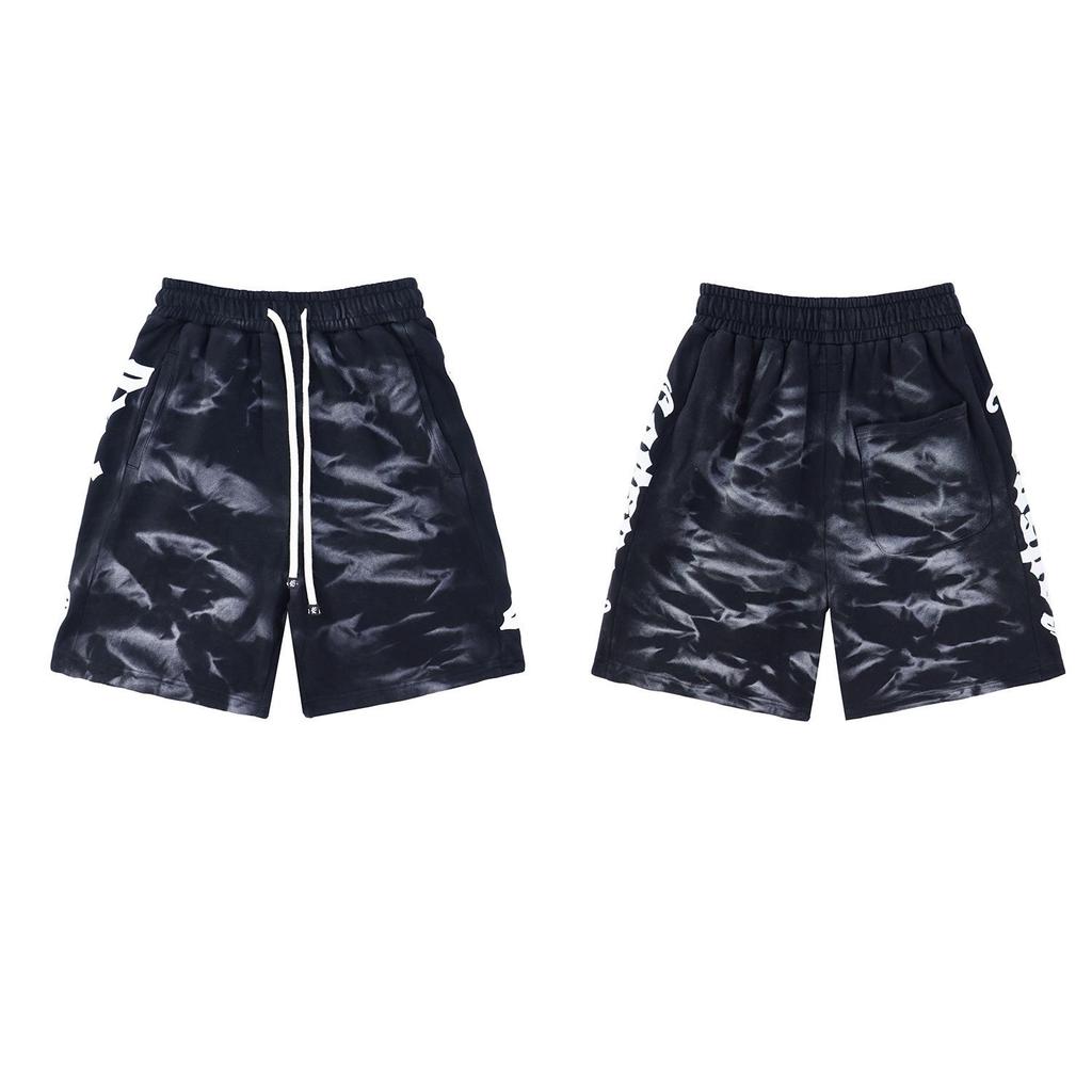 Retro American Tide Hip Hop Washed Terry Shorts