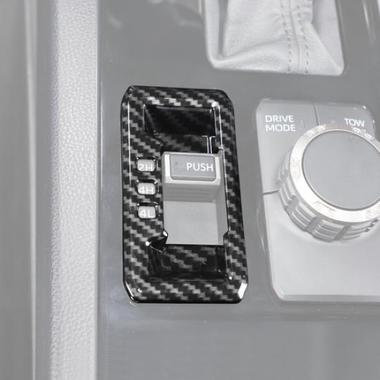 For Toyota Tundra 22-25 Carbon Fiber Four-wheel Drive 4WD Shift Panel Cover Trim