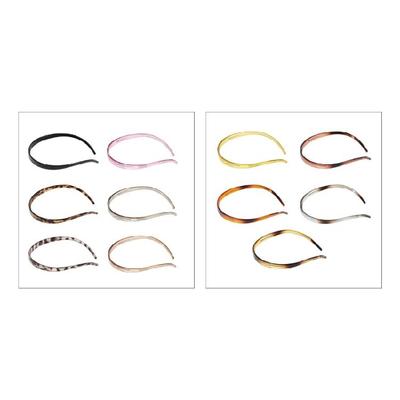Multi Purpose Hair Grip Set Of 6 Headbands Textured Edges Lightweight Resin Material For Sports Work Long Hair Care