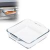 Square Roaster Glass Baking Pan Microwave Grilled Fish Plate Cooking Container