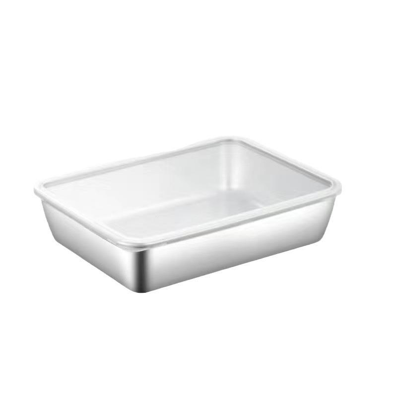 Stainless Steel Square Plate: Multipurpose Towel, Food Prep & Fresh-Keeping Box