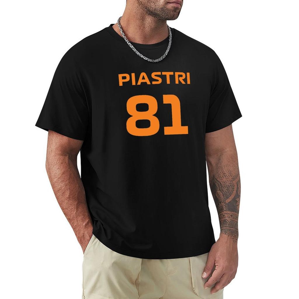 orange piastri number TShirt NonShrink Basic Cotton TShirt