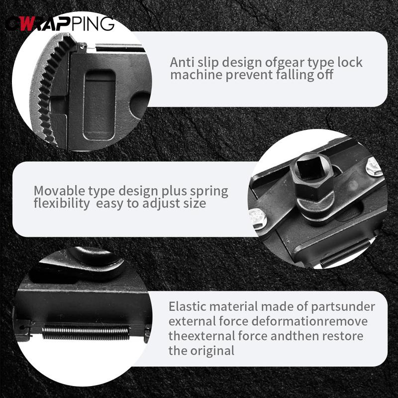 Universal Car Oil Filter Wrench Fuel Filter Removal Cast Steel Spanner Adjustable Removal Repair Tools for Car Accessories