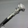 Walking Cane Wooden Walking Stick Silver Brass Handle Knob Gift