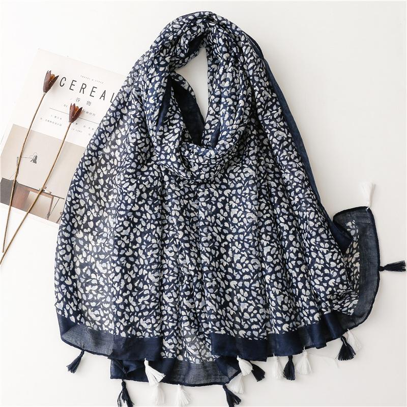 Lovely Animal Cat Pattern Tassel Viscose Shawl Scarf Lady High Quality Wrap Thin Pashmina Stole Bufandas Muslim Hijab 180*90Cm