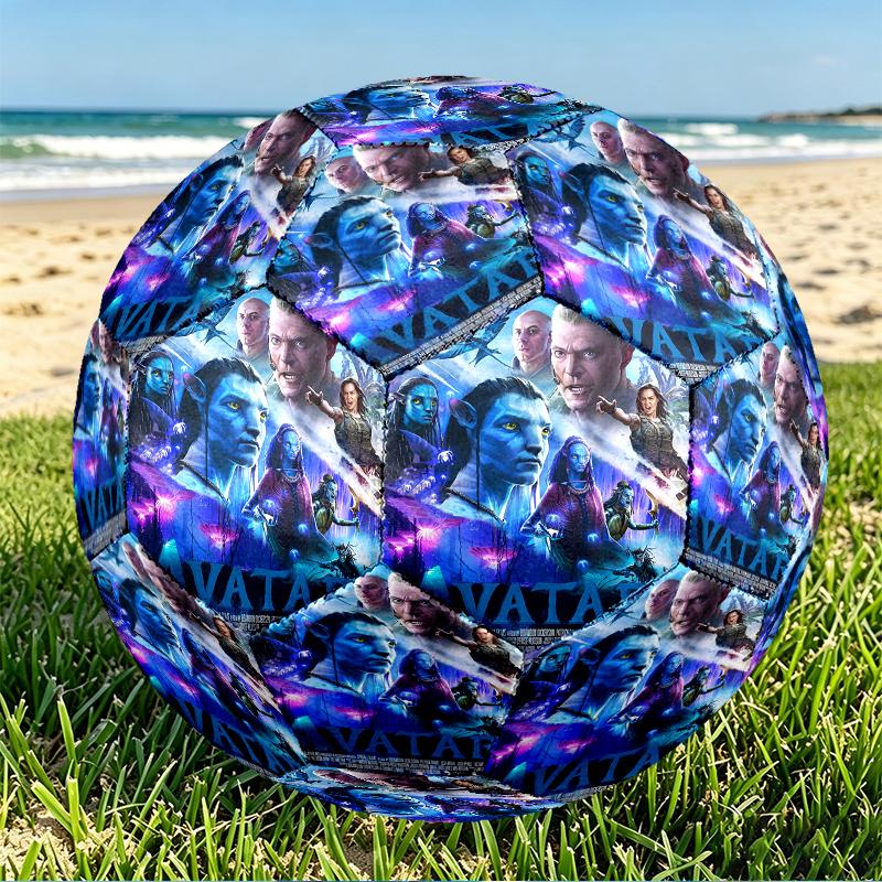 Avatar Print Size 5 Soccer Ball, PU Wear Resistant Football for Match Training and Daily Practice, Birthday Gift for Soccer Fans