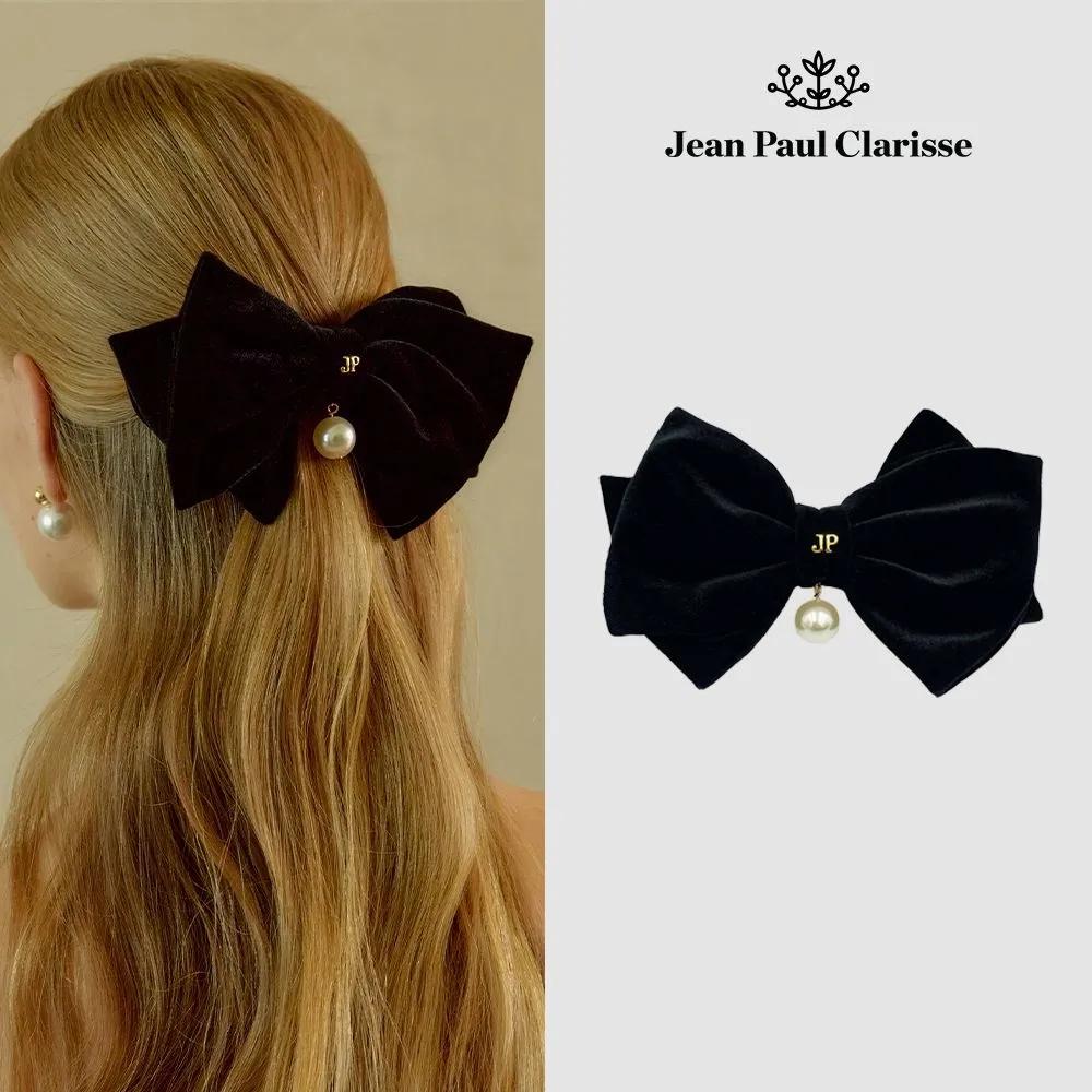 Velvet Pearl Ribbon Automatic Pin JP-23-379AB black