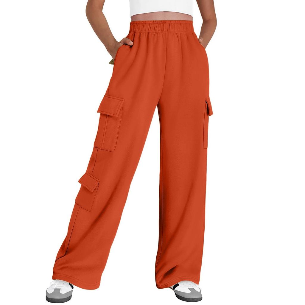 Womens Cargo Sweatpants Wide Leg Pants Baggy Joggers With Pockets