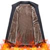 Men's Casual Plush Thick Jacket Winter Fleece Lined Warm Coat Stand Collar Zipper Pocket Parka Work Cargo Quilted Windproof Outwear Jackets for Men