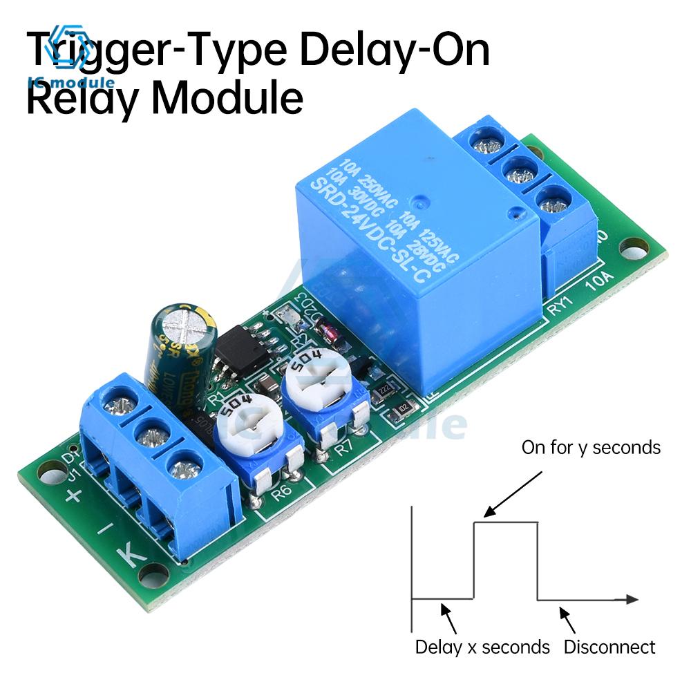 DC5V 12V 24V Delay On Delay Off Trigger Double Delay Adjustable Relay Module Time Delay Relay Module