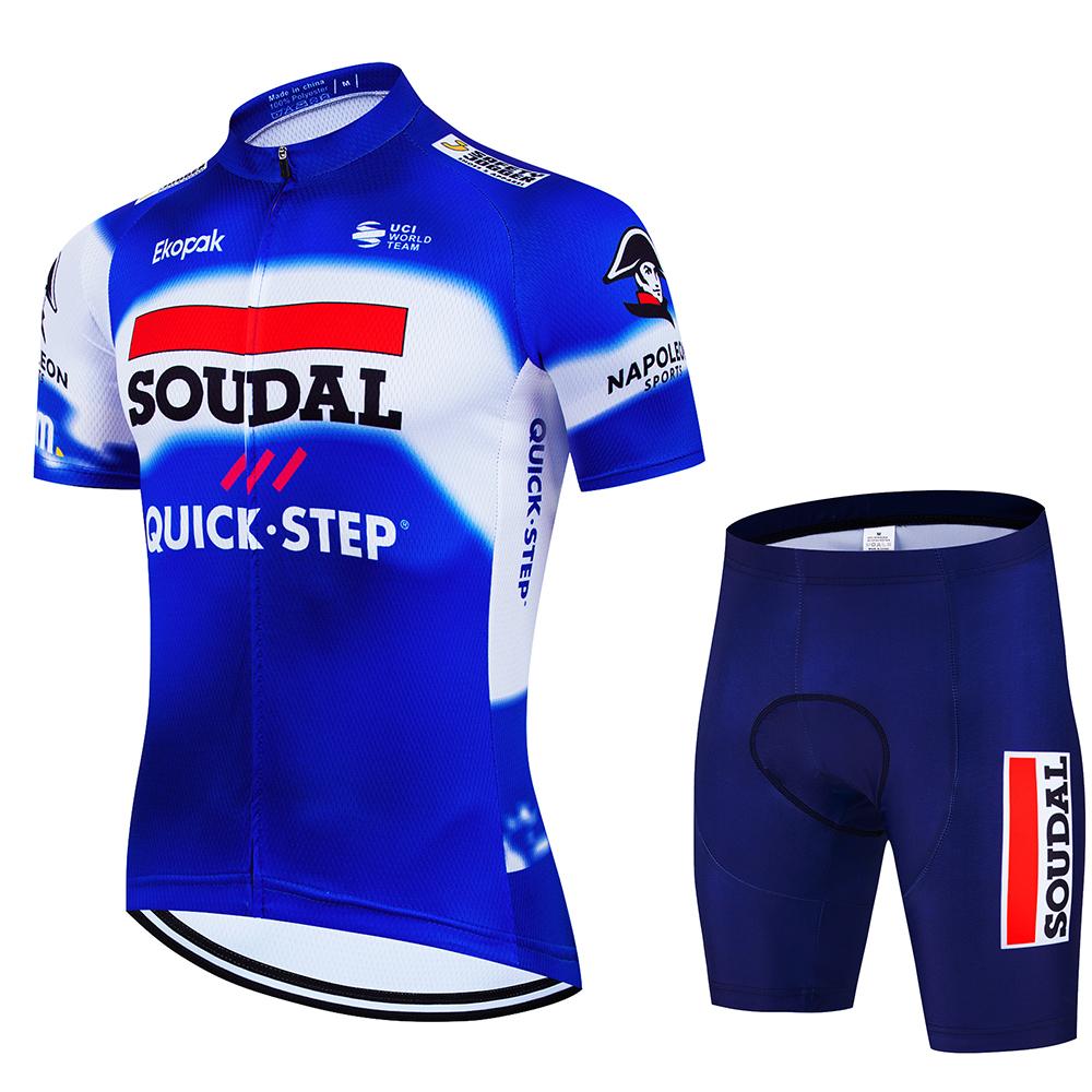 Heren Wielerkleding Set Quick Step Kleding 2026 Fietsen Kleding Zomer Fiets Jersey Fietsjas Man Lente Korte Broek Koersbroek