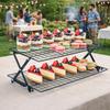 Multi-Purpose Multi Layer Collapsible Cooling Rack Non-stick Adjustable Bread Cooling Rack Mesh Folding Camping Rack Barbecue