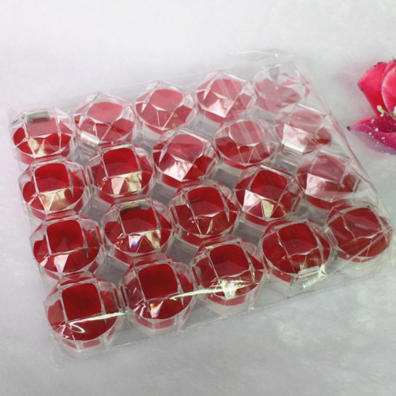 50/1pcs Jewelry Tray Transparent Crystal Ring Boxes Earrings Earrings Small Accessories Storage Box Jewelry Box Crystal Boxes