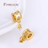 6 Style 18K Gold Plated Zircon-Set Pearl Pendant Mounting,Beads End Caps Peg Bails,Suitable For DIY Pearl Pendants Making