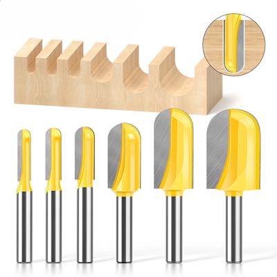 8 Handle Lengthened Deep Round Bottom Cutter Woodworking Milling Cutter Slotting Cutter Trimming Machine Cutter Head Engraving Machine Bakelite