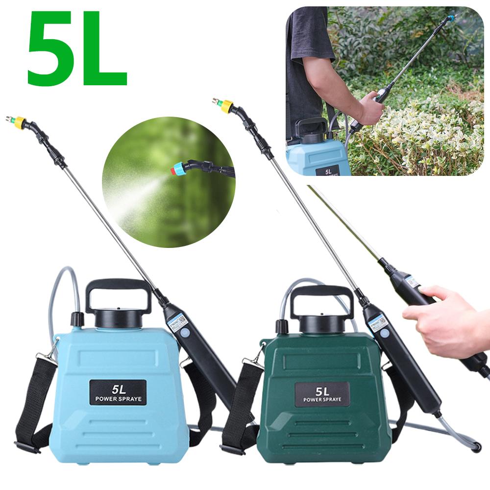 5L Electric Sprayer  Watering Can With Spray Gun Battery Powered Automatic Garden Plant Mister USB Rechargeable Irrigation Tool