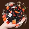 Halloween Hundespielzeug Bälle Elektrisch Interaktiv Eingebaute Glocke Plüschspielzeugball für Hunde Bissfestes Kauspielzeug mit Quietscher Haustierprodukt