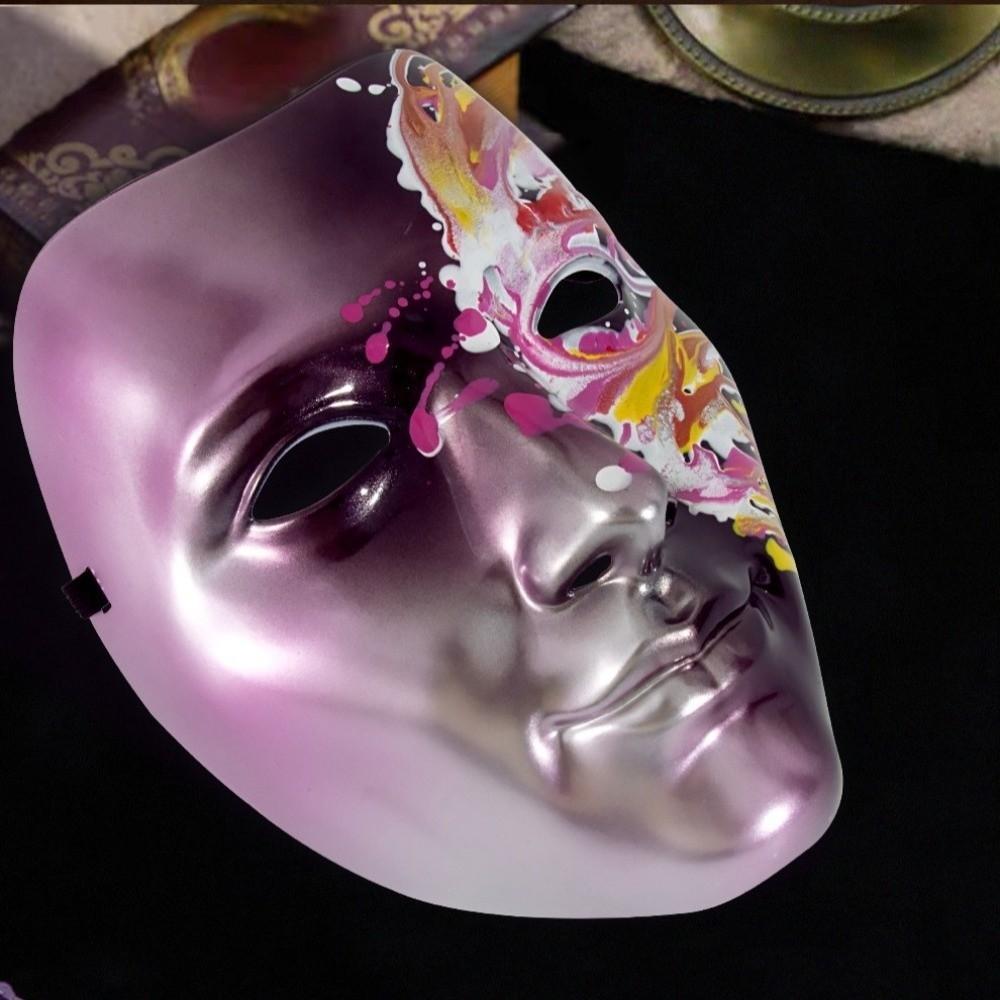 Flowing Phantom Paint Face Mask Plastic Anime Cosplay Props Personality Halloween Mask  Adult