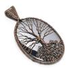 Shungite Pendant, 999 Copper Wire Wrapped Gemstone Jewelry, Handmade Tree Of Life Pendant, For Mother Day