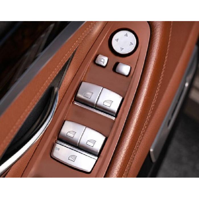 For BMW X1 F48 Button Trim Matte Silver Window Door Lock Control Switch 2016-21