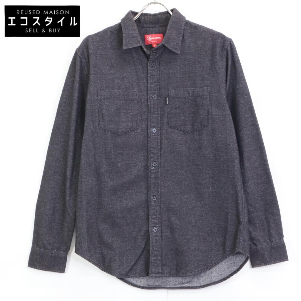 Supreme Cotton long sleeve shirt tops S Charcoal grayUsed