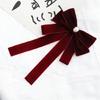 Vintage Velvets Bows Tie Brooch Pin for Women Rhinestones Pearls Uniform Pre Tied Bowknot Corsage Necktie Accessories