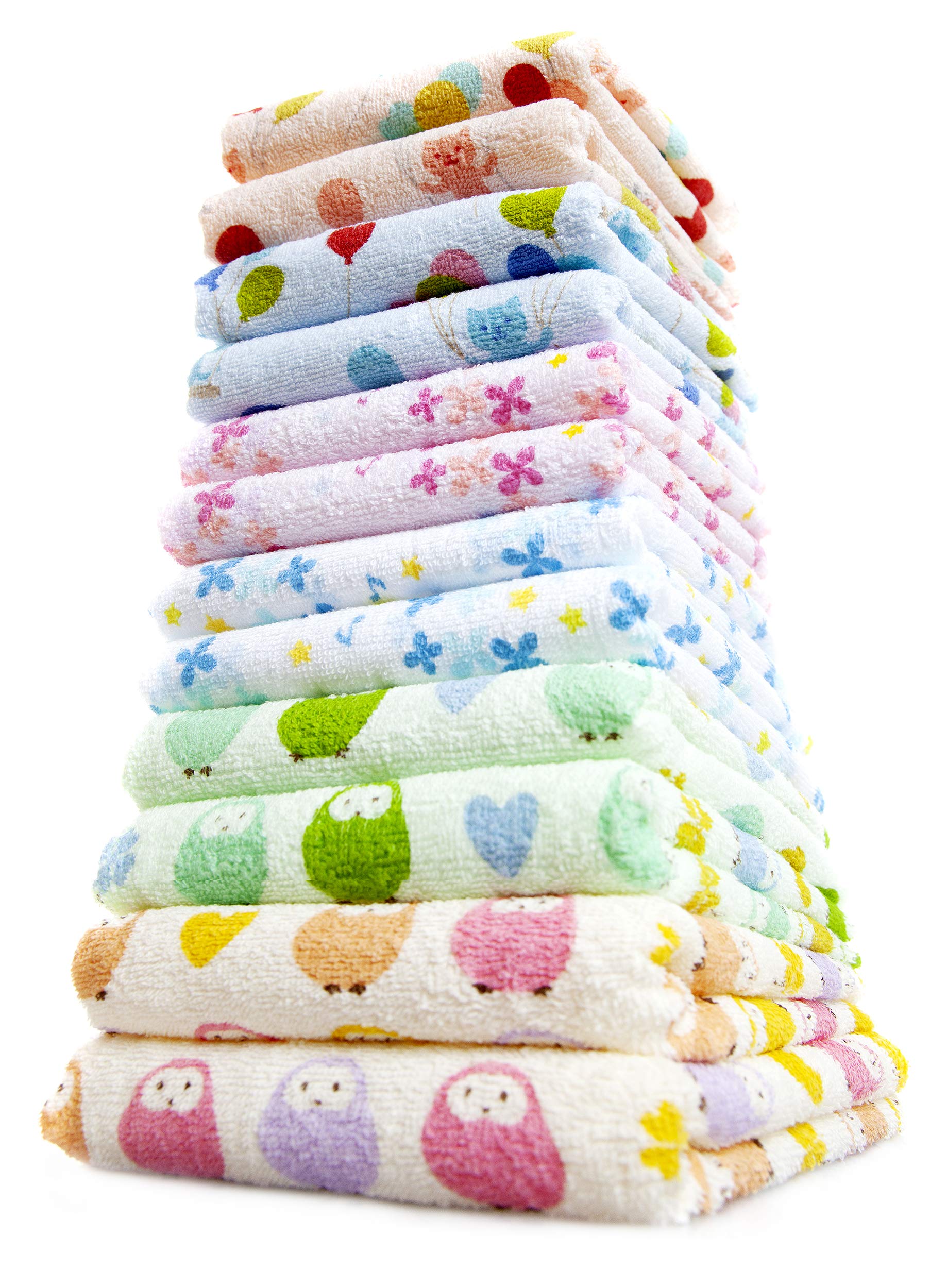 

Kosugizen Face Daily Printed 3 2 Colors x 2 34 x 80 Set of 12 Towels, Smile, Patterns, Sheets, cm, Thin, Quick-Drying, (SV-0200-12)