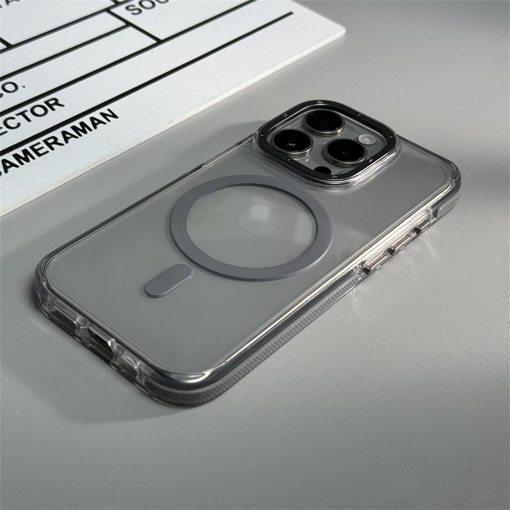 Transparent For Magsafe Magnetic Wireless Charge Phone Case For iPhone 16 14 11 12 13 15 Pro Max Hybrid Armor Protection Cover