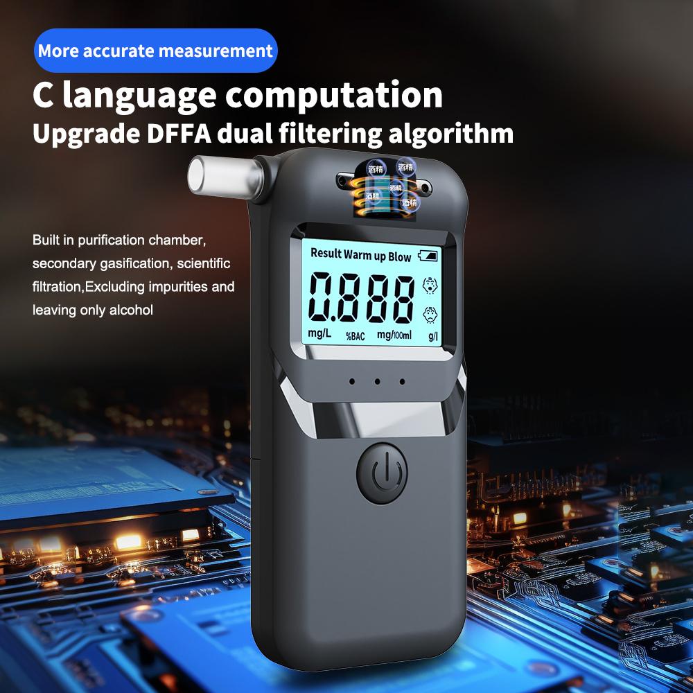 Mini Breath Alcohol Detector Police Breathalyzer Portable LCD Digital Alcohol Diagnostic Tool Prevent Drunk Driving