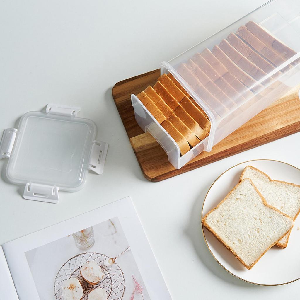 Bread Keeper Clear Airtight Bread Box with Lid Sandwich Bread Keeper for Homemade Bread Tall Bread Saver for Kitchen Counter