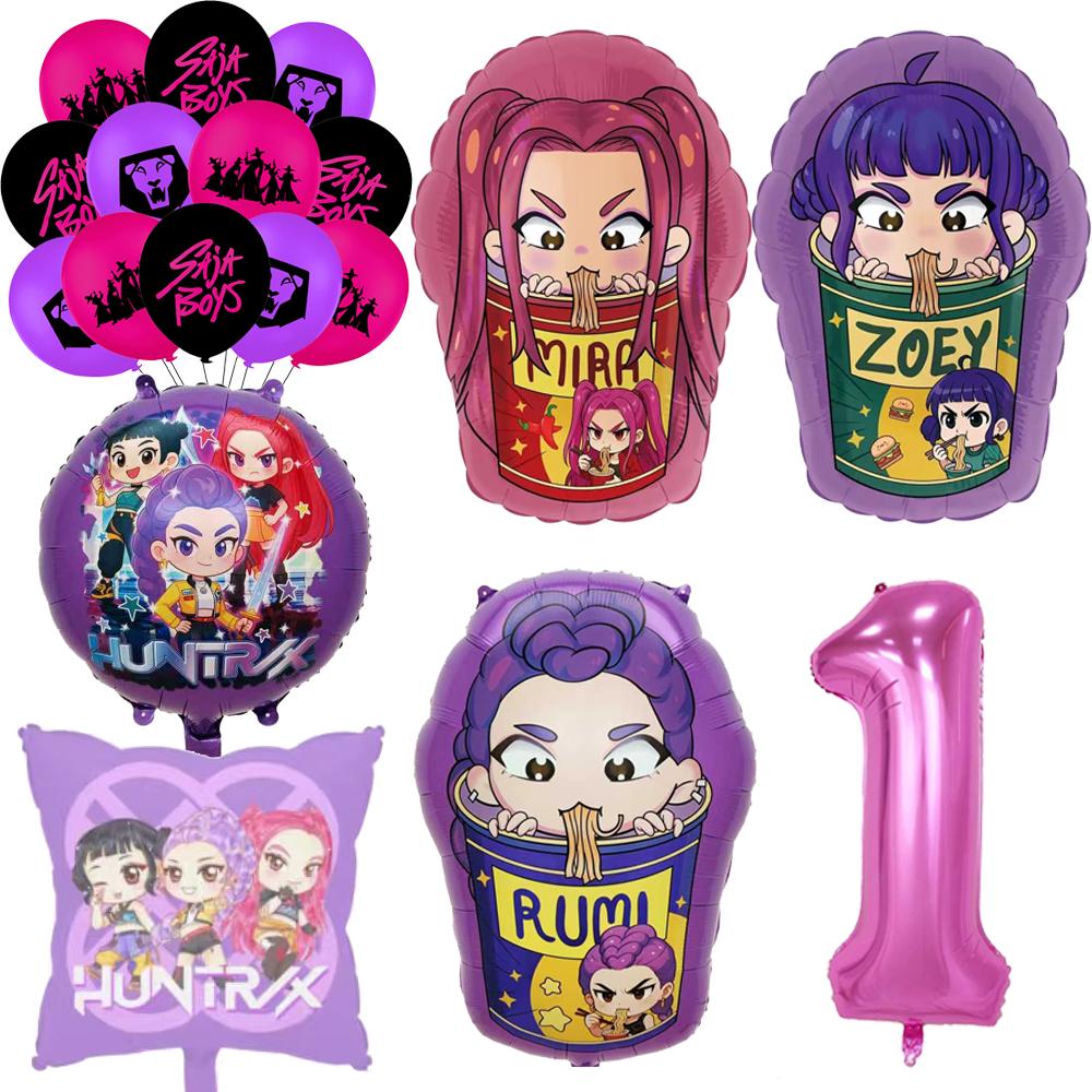 Idol Boy Kpops Demoni Vânător Petrecere de Ziua Decor Veselă De Unică Folosință Față de Masă Pahar Farfurie Balon Petrecere Baby Shower Consumabile