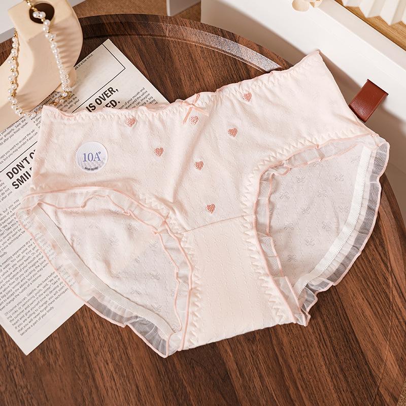 Plus Size Girl Cute Comfortable Cotton Antibacterial Extended Crotch Student Briefs