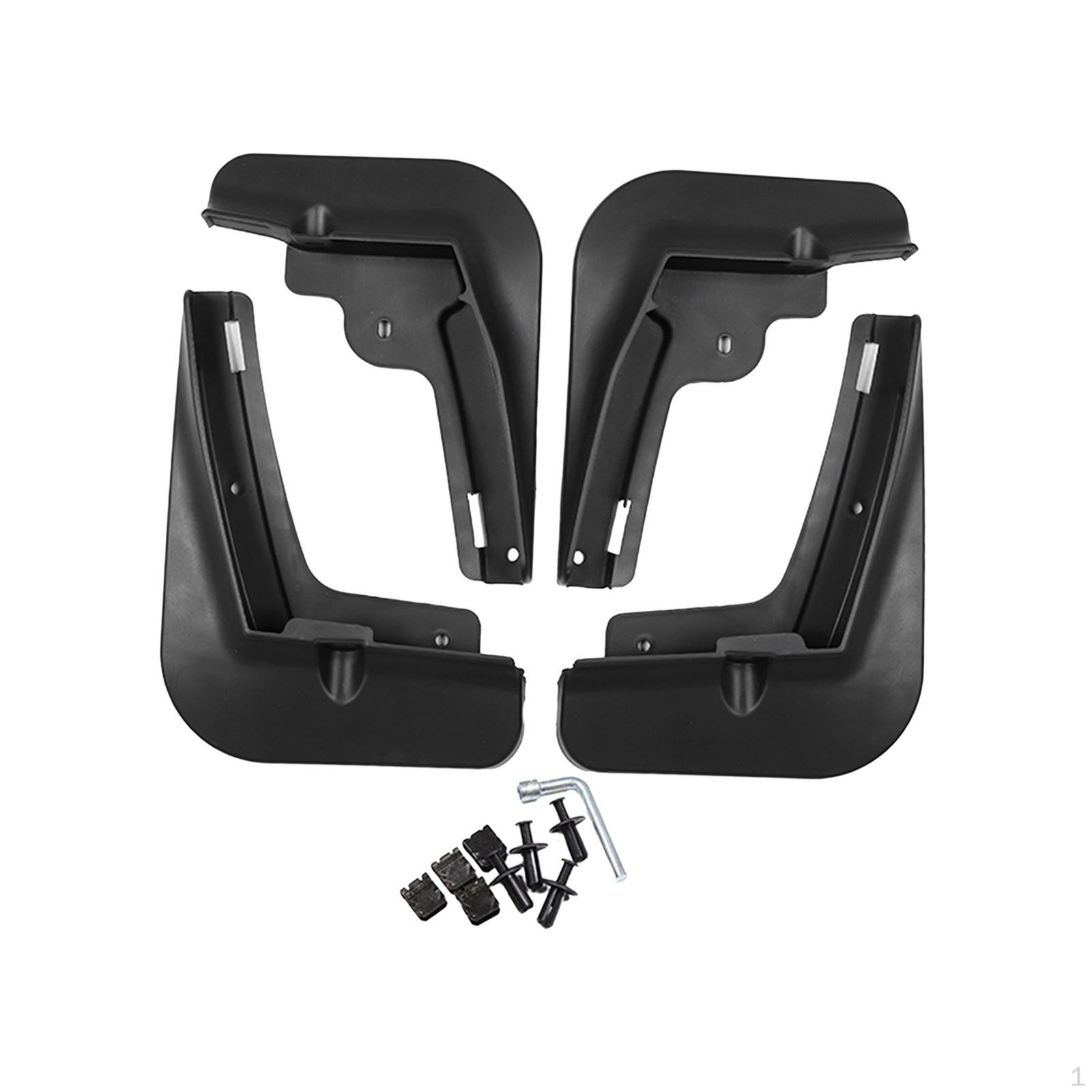 

4Pcs Mudflaps Tires Splash Guards Kit Front Rear Protection with Screws Accessory for Dolphin Easily