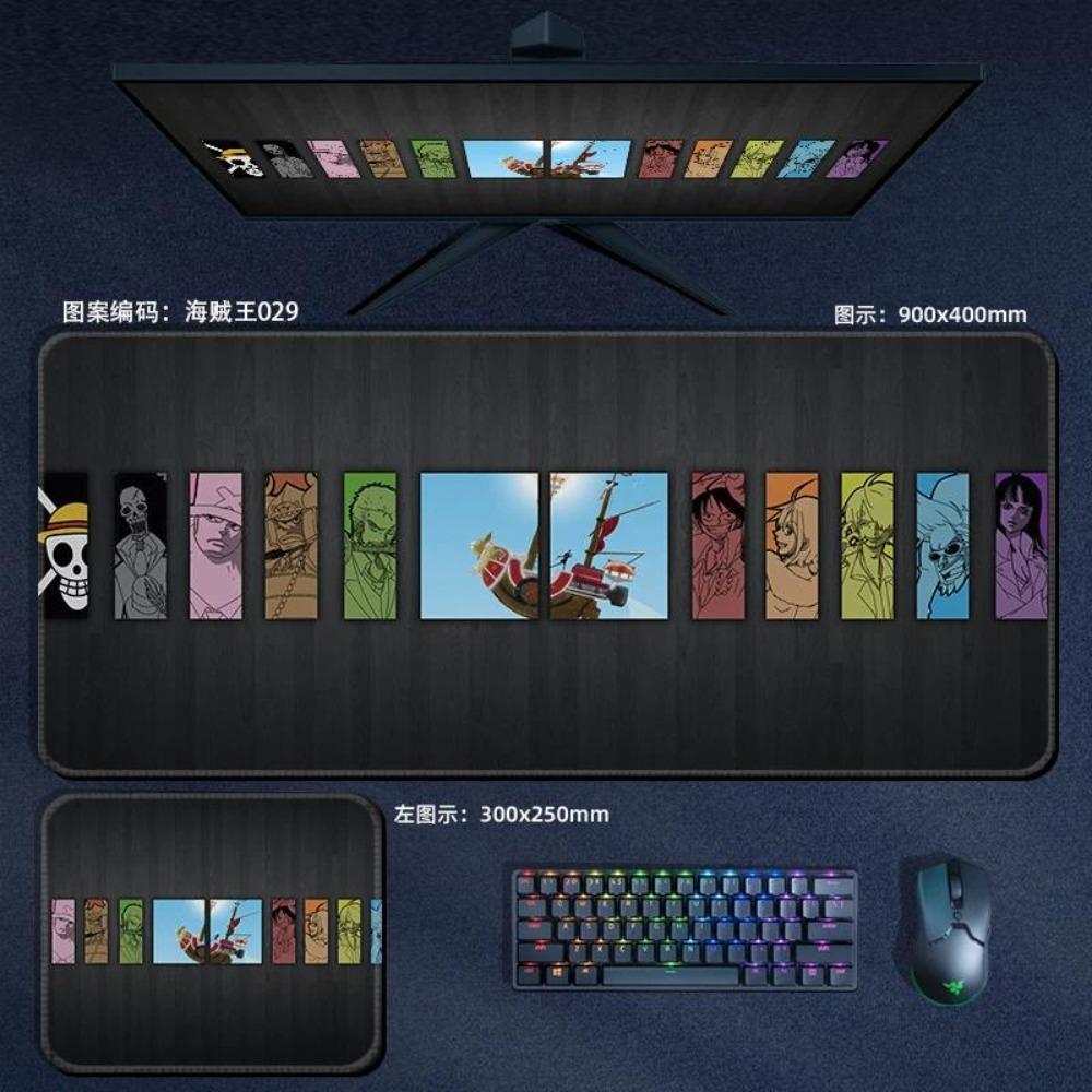 Nautical King Animation Periphery Cute ONE PIECE Leather Mouse Pad Boys Oversized Small E-sports Game Office Computer Keyboard Pad Notebook Table Mat