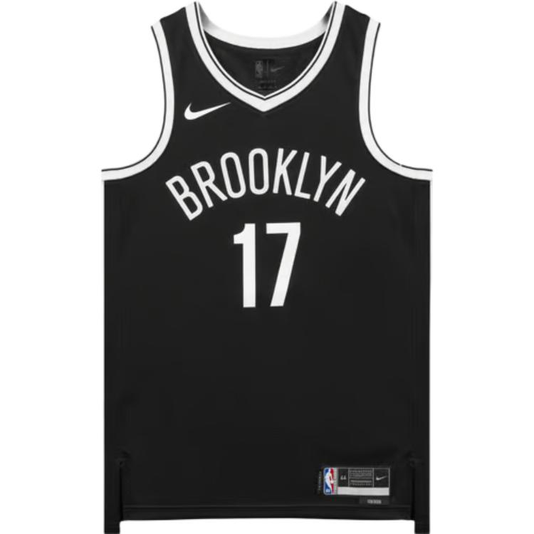 Nike Dri-Fit NBA Brooklyn Nets Dennis Schroder 17 Skin-Friendly Versatile Trendy Basketball Jersey Men jersey Black DN2128-010